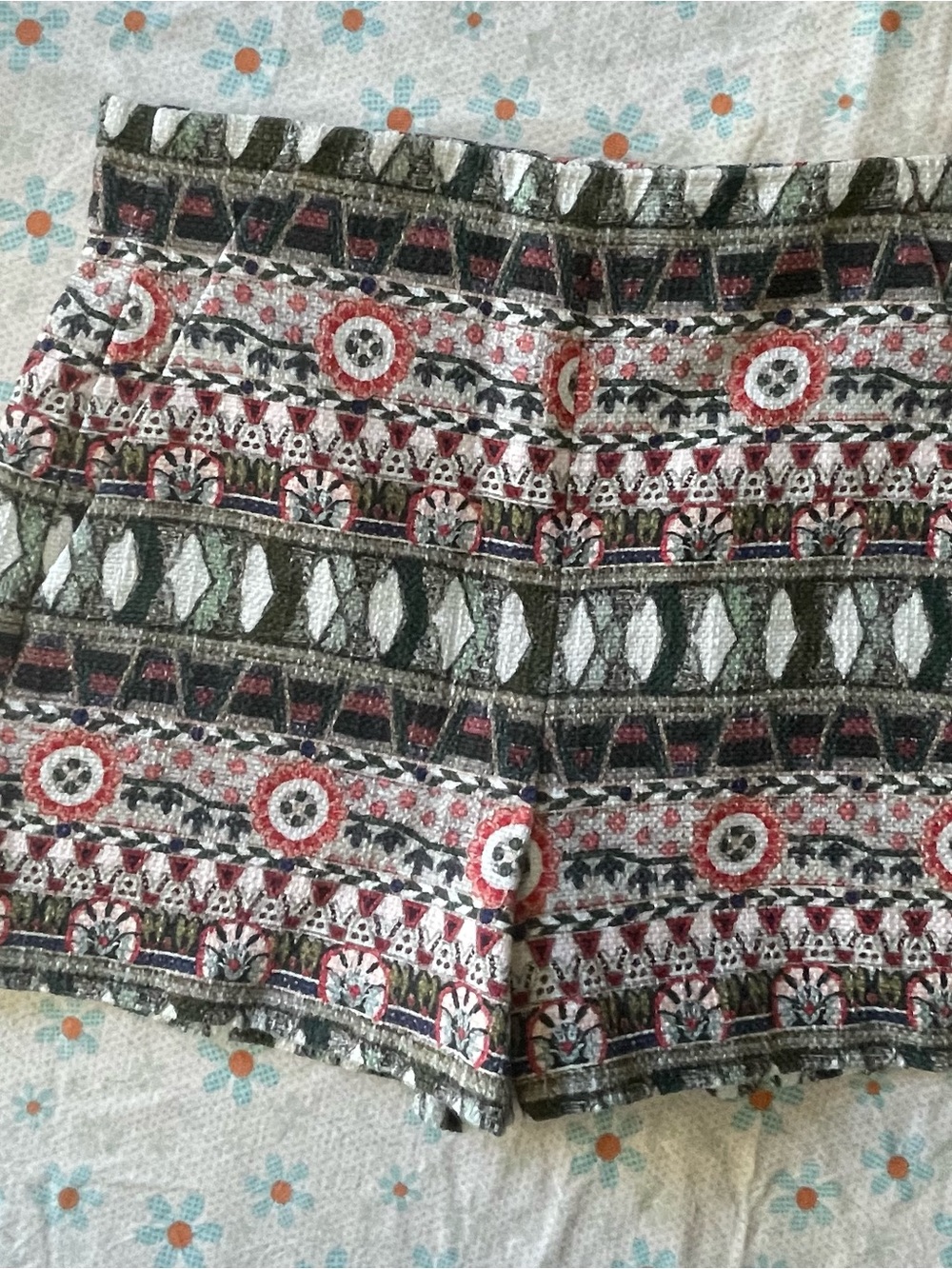 Zara multicolor woven floral knit (black, red, pink, green, blue)